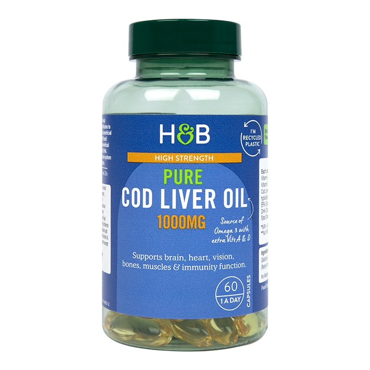 Holland & Barrett Pure Cod Liver Oil 1000mg 60 Capsules